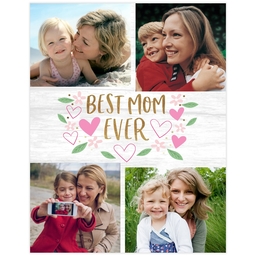 Poster, 11x14, Glossy Poster Paper with Floral Laurel design