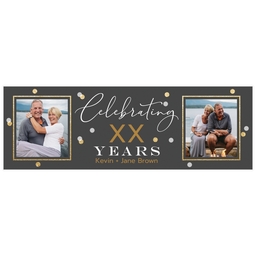 2x6 Same-Day Photo Banner with Golden Framed design
