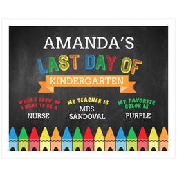 11x14 Board Prints with Last Day Crayons design