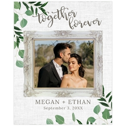 Poster, 16x20, Matte Photo Paper with Lovely Botanicals Welcome Sign design