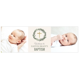 2x6 Same-Day Photo Banner with Loving Wreath design