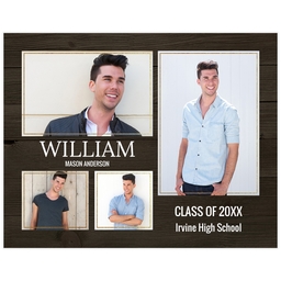 Poster, 11x14, Glossy Poster Paper with Rustic Collage design