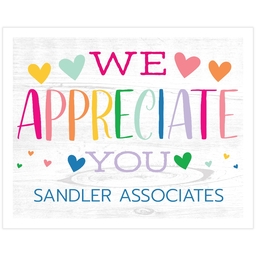 11x14 Board Prints with We Appreciate You design