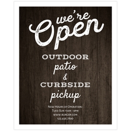 11x14 Board Prints with We Are Open design
