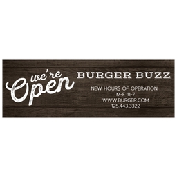 2x6 Same-Day Photo Banner with We Are Open design