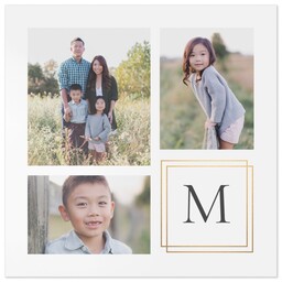 16x16 Xchange Print with Gold Monogram design