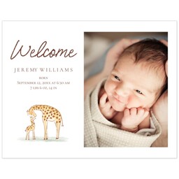 Poster, 11x14, Glossy Poster Paper with Loving Giraffe design