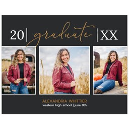 Poster, 11x14, Glossy Poster Paper with Elegant Script Graduate design