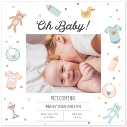 Poster, 12x12, Glossy Poster Paper with Childish Things design