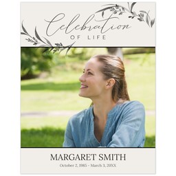 Poster, 11x14, Glossy Poster Paper with Celebration of Life design