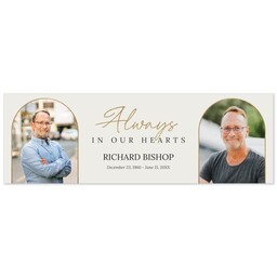2x6 Same-Day Photo Banner with In Our Hearts design