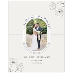 Poster, 11x14, Glossy Poster Paper with Minimal and Bloom design