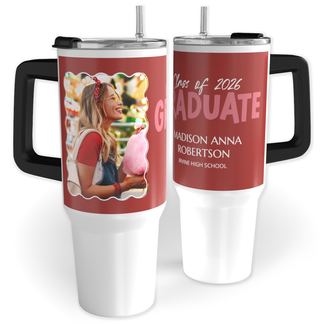 Custom 40oz Travel Tumbler – stainless steel hydration for graduates