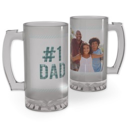 Personalized Beer Stein with Plaid Dad design