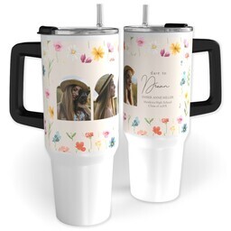 40oz Travel Tumbler with Pocketful of Posies design