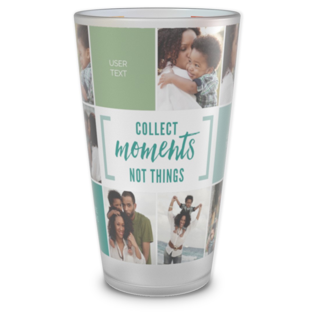 Custom Photo Pint Glass – 16oz frosted barware for home bars