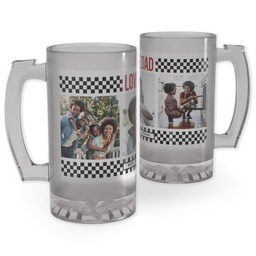 Personalized Beer Stein with Dad Checkers design