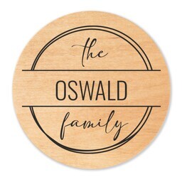 Magnetic Wooden Bottle Opener with Family Circle design