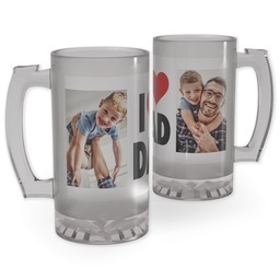 Personalized Beer Stein with I Heart Dad design