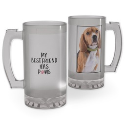 Personalized Beer Stein with My Bestfriend Has Paws design