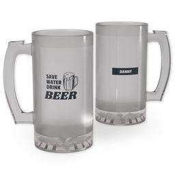 Personalized Beer Stein with Save Water design