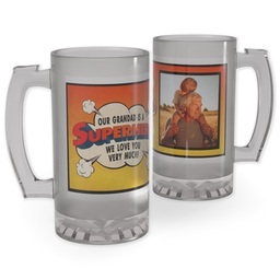 Personalized Beer Stein with Superhero design