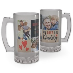 Personalized Beer Stein with We Love You Dad design