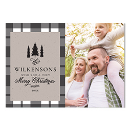 4.25x6 Postcard  with Cabin Christmas design