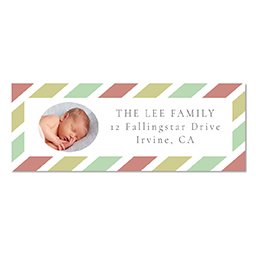 Address Label with Celebration Stripes design