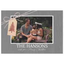 3.5x5 Same-Day Postcard with Christmas Tree Tag design