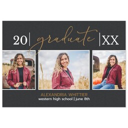 3.5x5 Same-Day Postcard with Elegant Script Graduate design