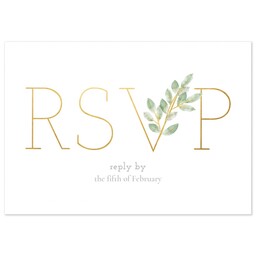 3.5x5 Same-Day Postcard with Geometric Branches RSVP design