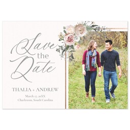 3.5x5 Same-Day Postcard with Harvest Bouquet Save The Date design