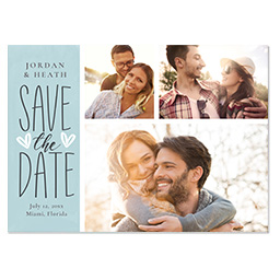 4.25x6 Postcard  with Lively Hearts design