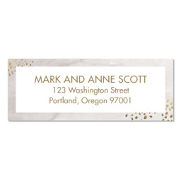 Address Label with Art Canvas Gray design