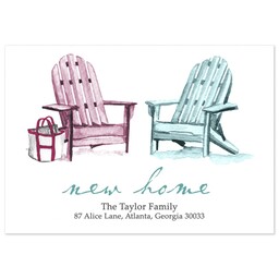 3.5x5 Same-Day Postcard with Adirondack Chairs design