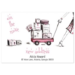 3.5x5 Same-Day Postcard with Girl on the Move design