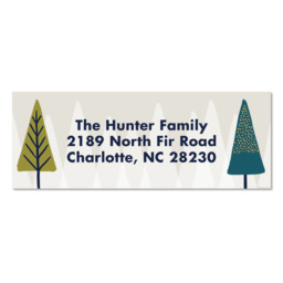 Address Label with Christmas Brushstrokes design