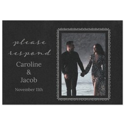 3.5x5 Same-Day Postcard with Art Deco Swirls RSVP design