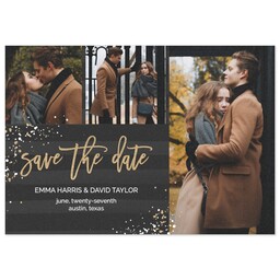 3.5x5 Same-Day Postcard with A Touch Of Sparkle Save The Date design