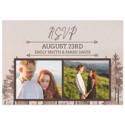3.5x5 Same-Day Postcard with A Walk In The Woods RSVP design
