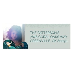 Address Label with Mermaid Princess design