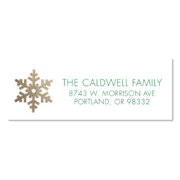 Address Label with Joyful Snow design