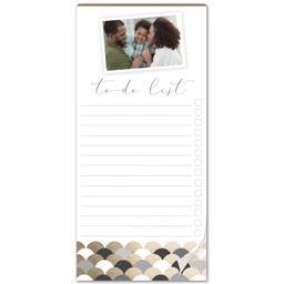 Notepad with Metallic Scallop design