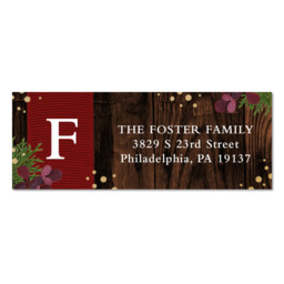 Address Label with Rich Foliage design