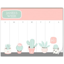 Photo Notepad Planner with Cactus Notes design