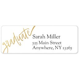 Address Label Sheet with Elegant Graduate design