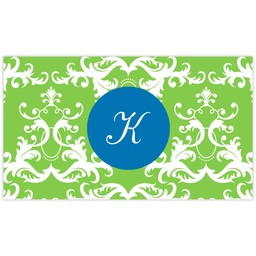 Business Card with Elegant Pattern Green design