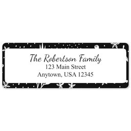 Address Label Sheet with Floral Borders design