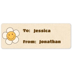 Address Label Sheet with Flowers And Smiles design